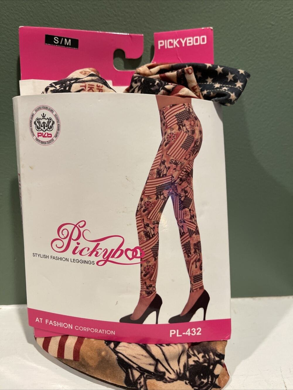 PickyBoo Stylish Fashion Leggings Pl-432 - American Flag Pattern Size S/M